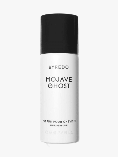Byredo Mojave Ghost Hair Perfume in branded bottle component on a light gray background