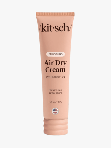 Kitsch Smoothing Air Dry Cream in branded tube component on a light gray background