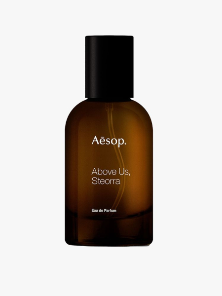 aesop Above Us, Steorra perfume on off-white background