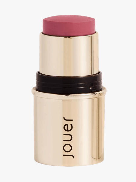 Jouer Blush & Bloom Cheek & Lip Tint in branded component on a light gray background